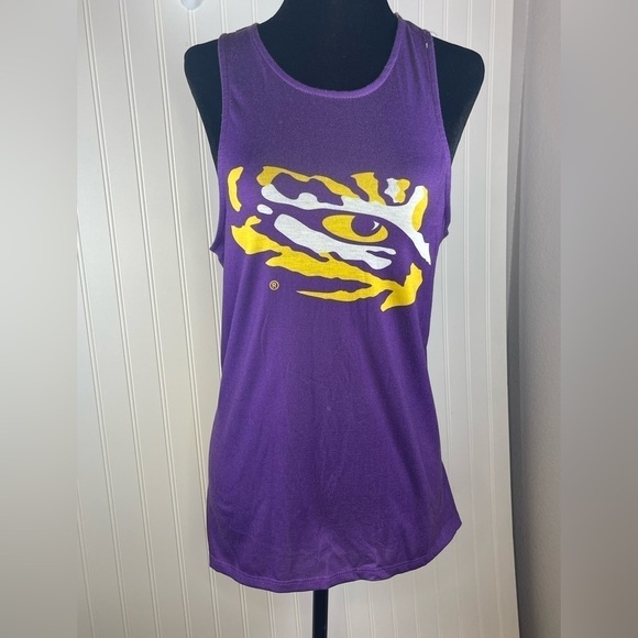LSU Tigers Womens Tie-Breaker Sleeveless Top - Picture 5 of 8